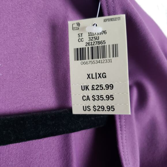 NWT Victoria's Secret PINK Eggplant Purple Crossover Tie Back Wrap Top Size XL - Picture 5 of 10